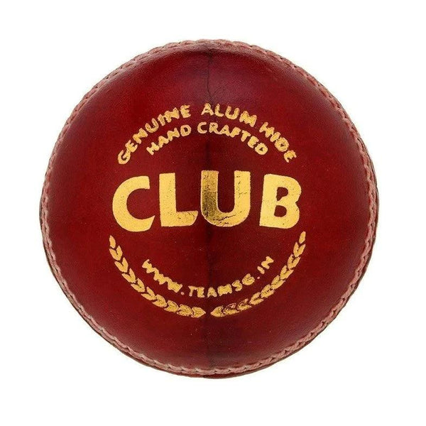 SG CLUB RED CRICKET LEATHER BALL