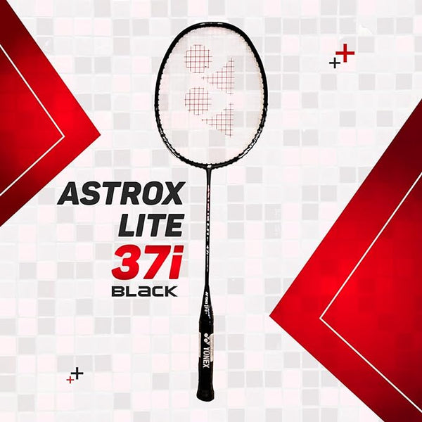 YONEX ASTROX 37I STRUNG BADMINTON RACQUET, BLACK