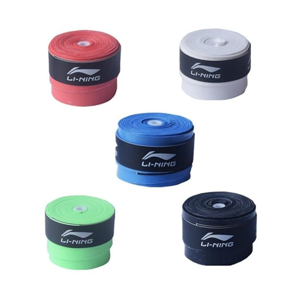 LI-NING GP-20 POLYURETHANE OVERGRIP BADMINTON RACQURT GRIP ASSORTED (SET OF 5)