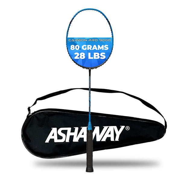 ASHAWAY CARBON PRO 9000 - 80 Grams - Even Balance 285mm - Up to 28 lbs - Ideal For Intermediate Players