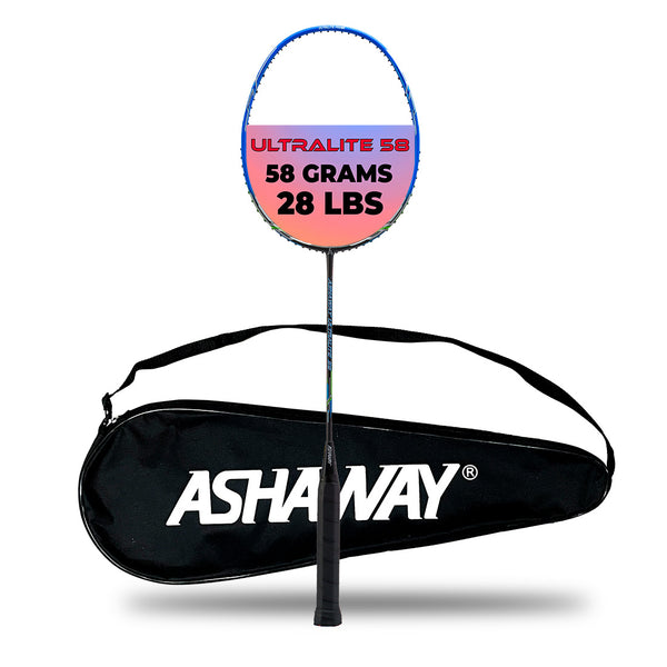 ASHAWAY ULTRALITE 58 - 58 Grams - Head Heavy 320mm - Up to 28 lbs - Ideal For Professional Players