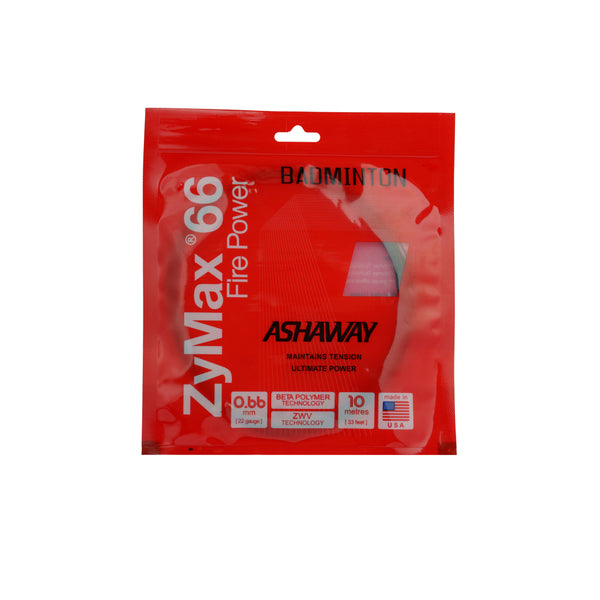 ASHAWAY ZYMAX 66 FIRE POWER BADMINTON STRUNG (Assorted)